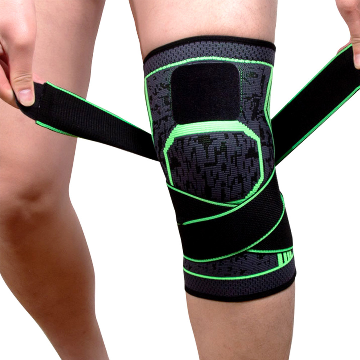 Prilagojen vsestranski kompresijski najlonski elastični trak za koleno