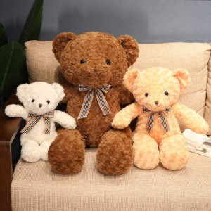 Hadiah Bantal Plush Borong Beruang Borong Bulat OEM Rekaan Baharu Klasik Untuk Kanak-kanak