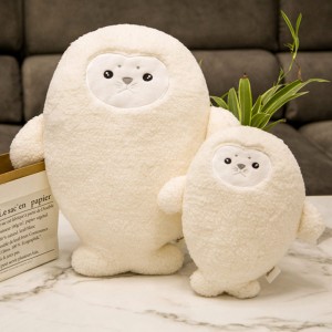 Seal Stuffed Stuffed Plush Pillow Toy Libōpuoa tsa Leoatleng tse Bonolo tsa Plushies Bakeng sa Bana