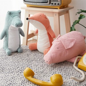 Mehka igrača ASTM 36 cm Ramie, polnjena žival, prašič, lisica, aligator, za spanje, objem in poletno darilo