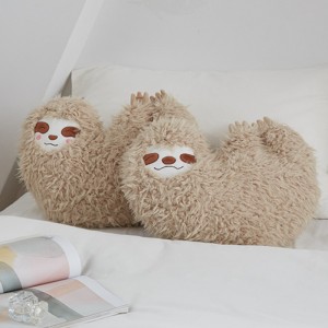 Lifelike Couple Sloth Stuffed Animal Tree Forest Animal Plush Pillow Cushion Decorate Home