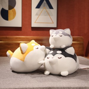 New Kawaii Husky Stuffed Animal Fat Dog Throw Pillow Birthday Festival Izipho