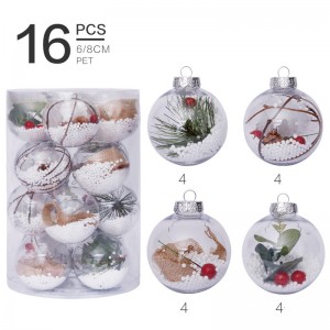 Factory Lag luam wholesale Promotional Unique Plant Series Christmas Ball Ornaments Bulk for Decoration And Gifts