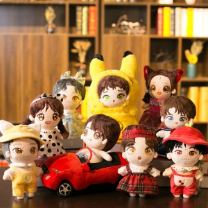 Custom Creative 20cm plush Clothes Plush Anime Characters 20cm Kpop Doll With Suit
