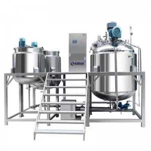 Double homogenizer vacuum emulsifying mixer machine