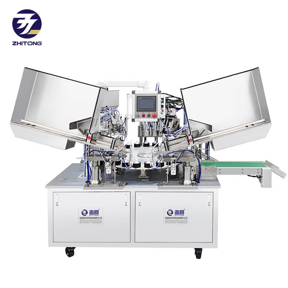 Automatic Double nozzle tube filler sealer equipment Auto Laminate tube filling and sealing machine Featured Image