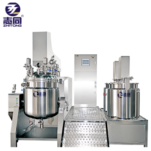 CE GMP štandardné priemyselné pleťové mlieko, krémové kozmetické produkty Výroba PLC Riadiaci vákuový homogenizačný emulgátor