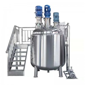 Factory source Liquid Hand Wash Making Machine - Vacuum emulsifying mixer machine stainless steel mixing tank with agitator – ZhiTong