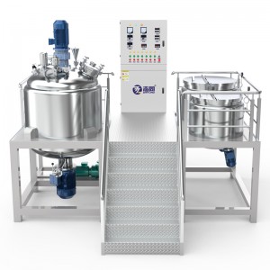 Equipo de máquina mezcladora emulsionante homogeneizador al vacío para fabricación de gel para el cabello de tipo fijo, crema y cosméticos
