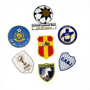 Custom Logo 3D Woven Embroidered Football Patches