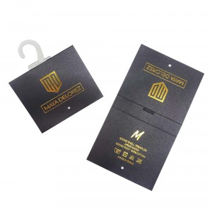 Újrahasznosított egyedi logóval nyomtatott papír karton összehajtható zoknicsomagoló kártyák