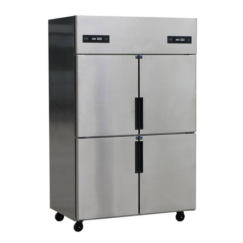 Commercial Stainless Steel Industrial 4 Doors Refrigerator and Upright Freezer