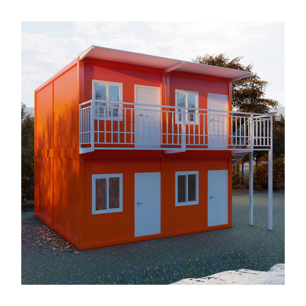 Orange Modern Aluminum Resort 20ft 40ft Prefab Container House ສໍາລັບຮ້ານກາເຟ