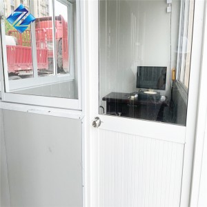 Economic Small Cheap Prefab Flat Roof Sentry Box for Insulated Public Security Guard House design