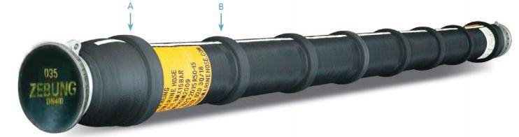 One End Reinforced Submarine Hose With Collars