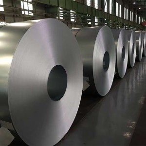 Jaunākie produkti Ķīnas alumīnija cinka spoles Jumta seguma materiāli Az150 ASTM A792m būvmateriāls pret pirkstiem cinkots Dx51d+Az cinkalums Gl ar alucinka pārklājumu Az150 galvalume tērauda spole