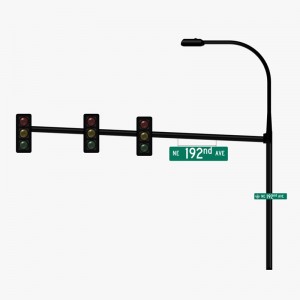 Best Cheap Outdoor Lighting Columns Manufacturer –  Cantilever Traffic Pole with Extension Arm – ZENITH