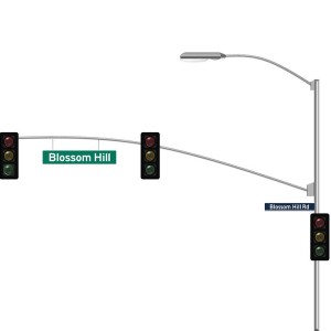 Poste de luz de sinal de tráfico LED na estrada á venda