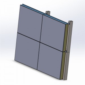Prefabrikovaný vákuovo izolačný dekoračný integrovaný nástenný panel
