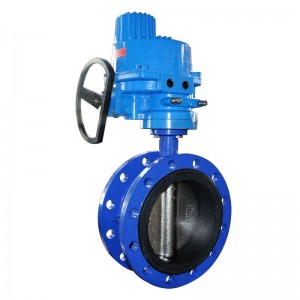 CE Certificate Cast Iron Electric Wormgear Stainless Steel Disc Bronze Bushing Double Flange Wafer Butterfly Valve