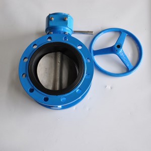 DI SS304 PN10/16 CL150 Double Flange Butterfly Valve