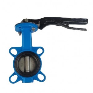 GGG50 តួ CF8 Disc Wafer Style Butterfly Valve