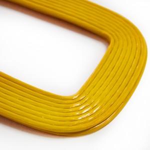 Classe-F amarelo resistente a altas temperaturas, alta tensão, fonte de alimentação de alta potência, bobina autoadesiva quadrada de Teflon, transformador multifrequência