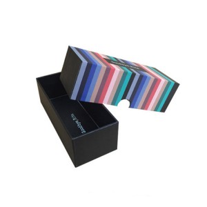 Oanpaste kartonnen lade Box Handmade Gift Box Packaging mei Ribbon Pull Handle