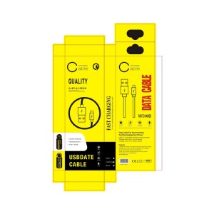 Boîte de papier d'emballage de détail de câble de données usb de produits électroniques suspendus personnalisés