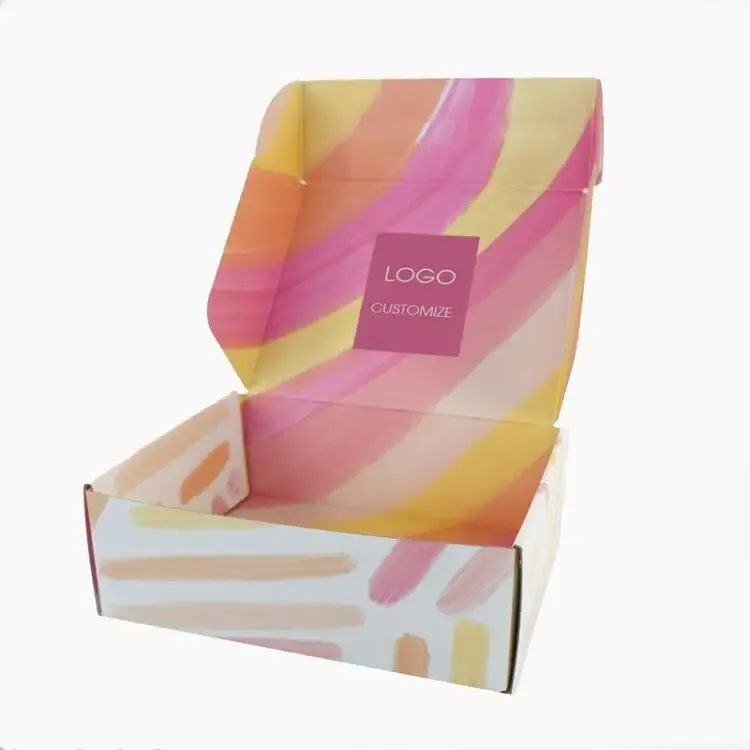 Поштова скринька Еко-упаковка з гофрованого паперу, надрукована на замовлення, квадратна гофрована коробка для доставки