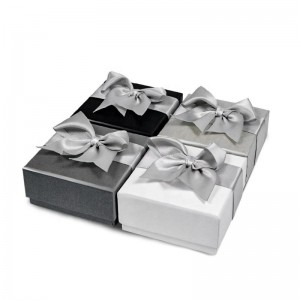 Embalagem de caixa de presente organizadora de armazenamento de colar de brincos de joias personalizadas com espuma