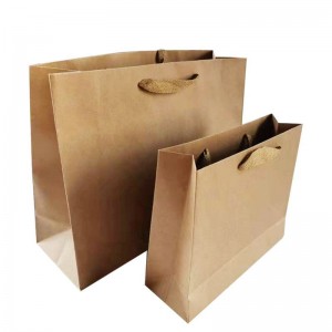 KED Kraft papieren zak met aangepast logo Voedsel weggenomen papieren zak met handvat