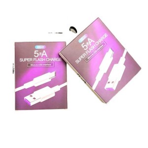 Caixa de embalagem de cabo USB dobrável de tamanho pequeno personalizado Caixa de papel luxuosa com janela de plástico rígido transparente