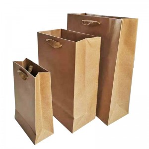 KED Kraft Paper Bag NeCustom Logo Chikafu Chakatorwa Kubviswa Pepa Bag NeHandle
