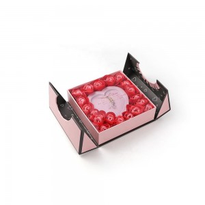 Rosa Papierhalsketten-Schmuckverpackungs-kundenspezifischer Schmuck-Valentinstag-Geschenk-Kasten und Taschen-Paket