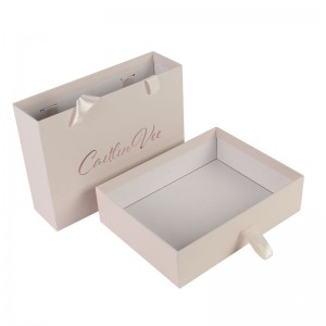 Dostosuj drukowanie pudełek z szufladami z logo Kartonowe przesuwane pudełko papierowe do pakowania prezentów z uchwytem