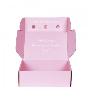 OEM светло-розовый гофрированный почтовый ящик с индивидуальной печатью, доставка солнцезащитных очков, цветные почтовые ящики