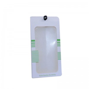 Mažos kainos mobiliojo dėklo pakavimo dėžutė su skaidriu PVC langu / mobiliųjų priedų pakavimo popierinė dėžutė Populiari
