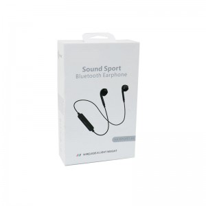 Groothandel persoonlike logo gedrukte oorfoonverpakkingsboks vir oorfoonverpakking
