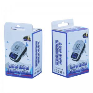 Kundenspezifisches Logo-faltendes Mobiltelefon-USB-Ladegerät-Verpackungspaket für den Kleiderbügel-Großhandel