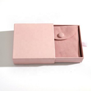 Nuwe styl pasgemaakte verloofring oorring boks geskenk juweliersware verpakking boks met jou logo verskaffer
