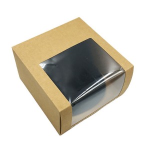 በጅምላ ብጁ የታተመ የማጓጓዣ ማሸጊያ ኮፍያ Snapback Paper Box ከ PVC መስኮት ጋር