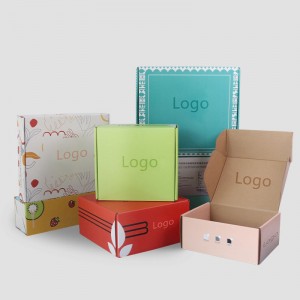Engros venlig emballage forsendelseskasser brugerdefineret logo forsendelse emballage emballage bølgepap æske til baby sweater Tæppe