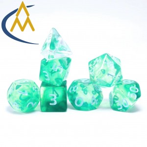 Senior new acrylic transparent two-color dice d...
