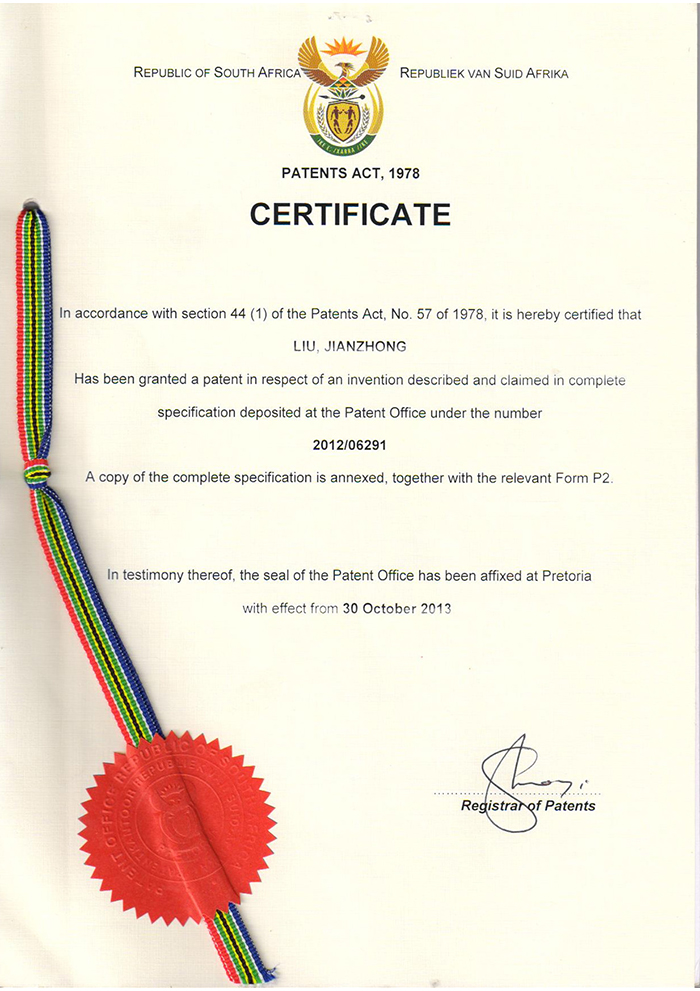 Sydafrika patent