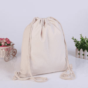 Eco-Friendly Drawstring Bag Cotton Canvas Drawstring Backpack