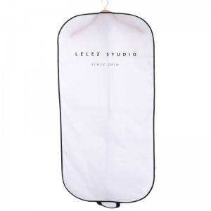 White dust bag garment bag man’s suit cover bag,foldable garment bag for suit