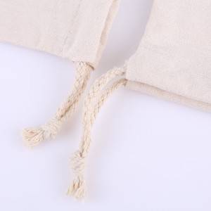 White Eco Friendly Jewellery Packing Pouch Cotton Canvas Drawstring Bag Jewelry Pouch Cloth Gift Jewelry Packaging Bags