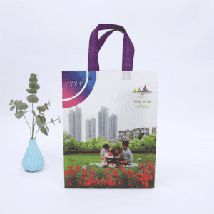 Heavy Duty Fabric Reusable Laminating Tote Carry Non Woven Shopping Bags With Custom Logos Printed
