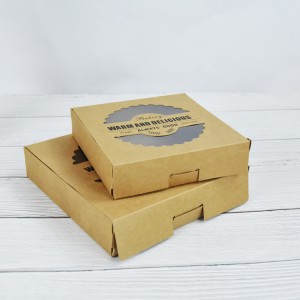 थोक कस्टम डिजाइन पैक पेपर क्राफ्ट पेपर पिज्जा केक बक्से